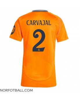 Billige Fotballdrakt Real Madrid Daniel Carvajal #2 Replika Bortedrakt Dame 2024-25 Kortermet